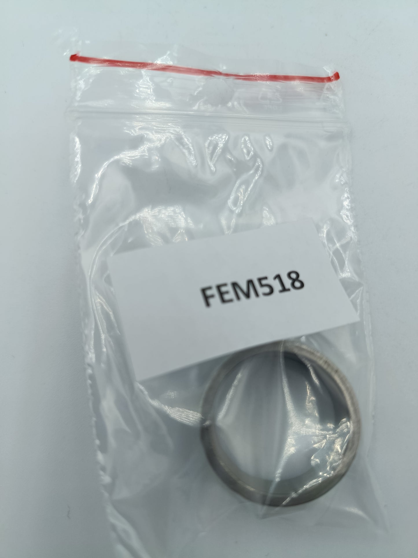 Edelstahlring mit heller Einlage