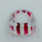 CCB-Ring in Rot-Weiß gestreift
