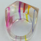 Bunter Ring mit Streifenmuster