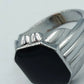 Silberfarbener Herrenring mit schwarzem Stein