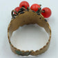 Verstellbarer Vintage-Ring mit roten Perlenanhängern