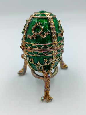 Edle grüne Fabergé-Stil Schatulle