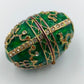 Edle grüne Fabergé-Stil Schatulle