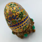 Prächtige Fabergé-Stil Schatulle mit Emaille und Edelsteinverzierung