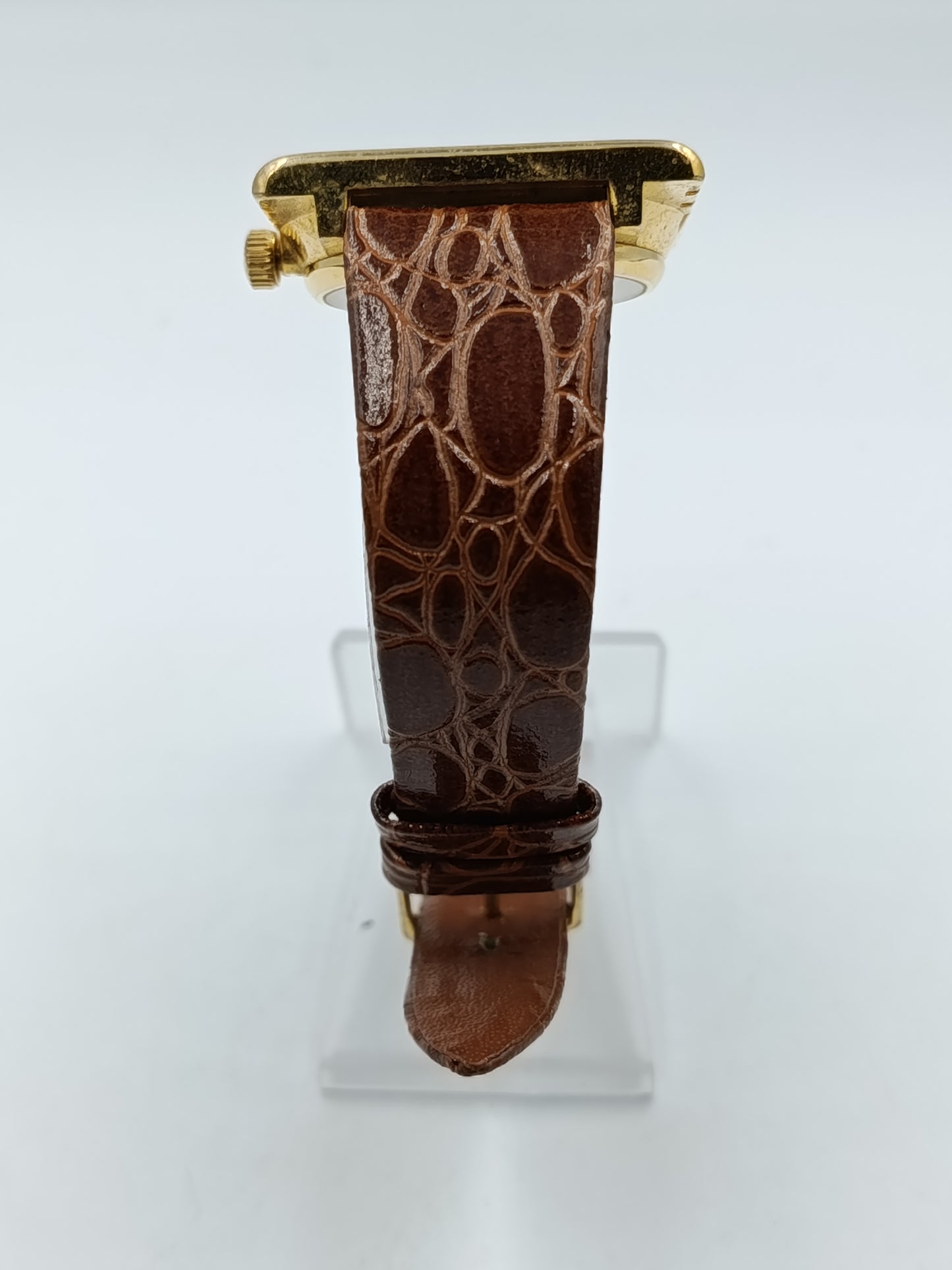 Herrenarmbanduhr mit Sichtmechanik und Echtlederarmband