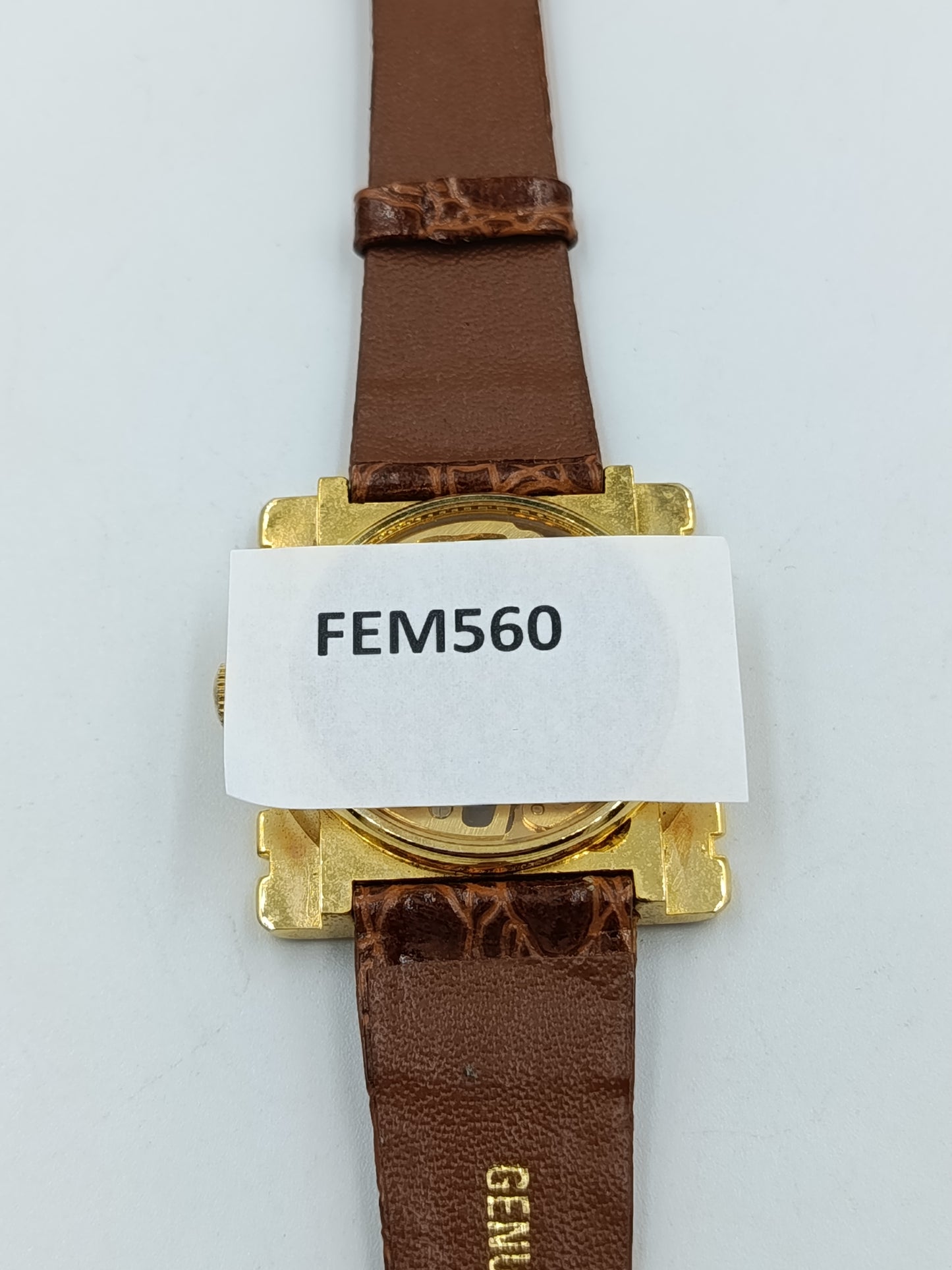 Herrenarmbanduhr mit Sichtmechanik und Echtlederarmband