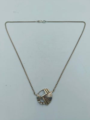 925 Silber Halskette Modernes Design Vintage