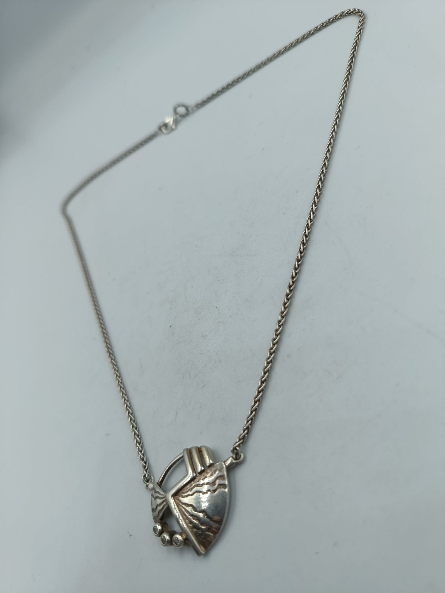 925 Silber Halskette Modernes Design Vintage