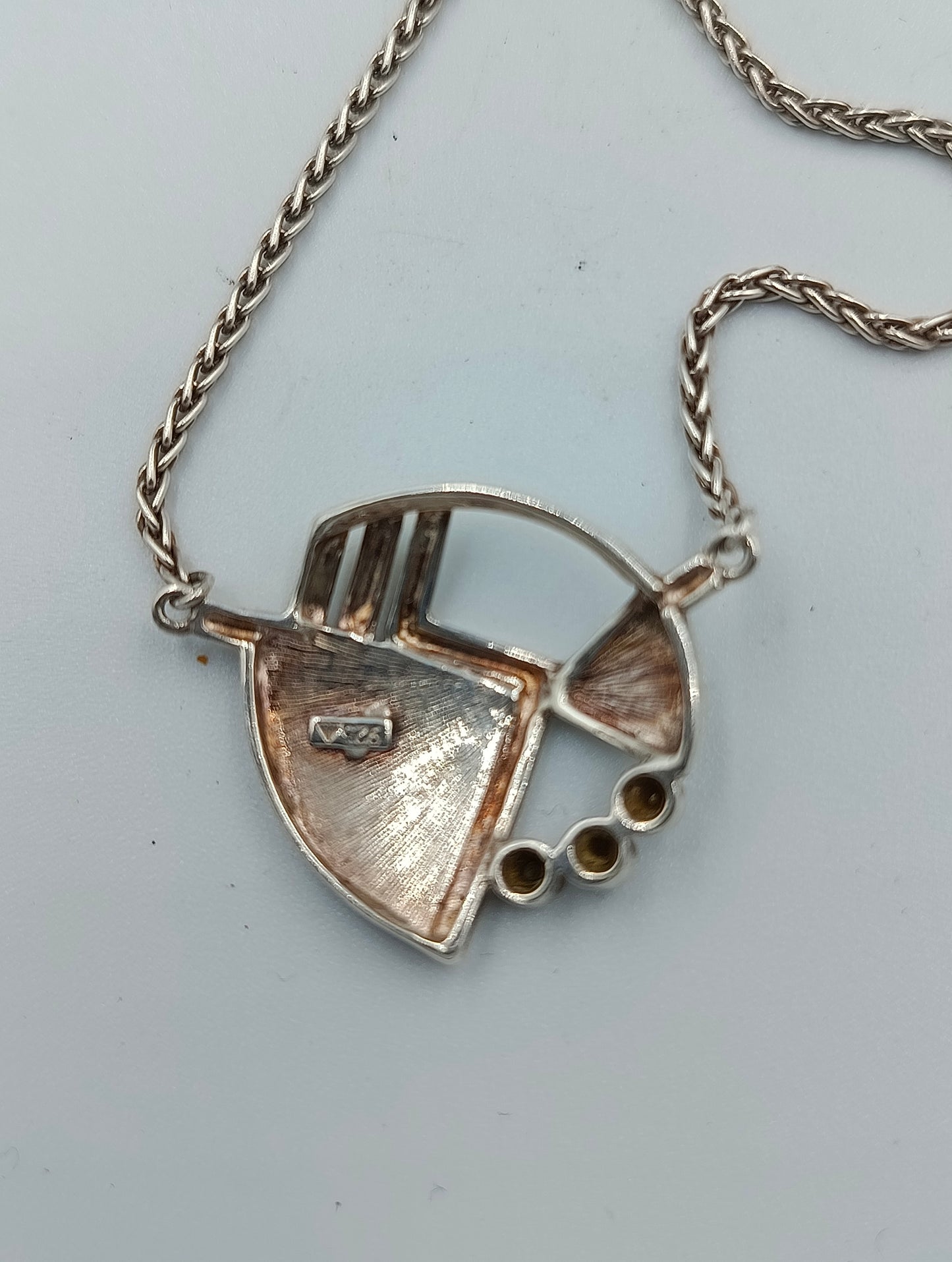 925 Silber Halskette Modernes Design Vintage