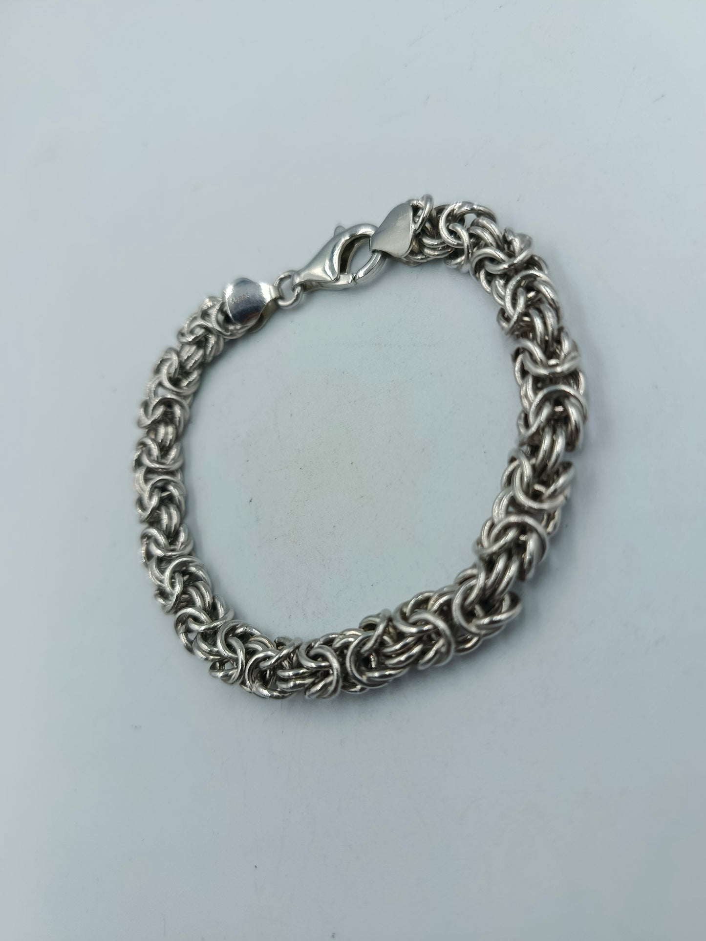 925 Silber Armband Rundpanzer Geflecht