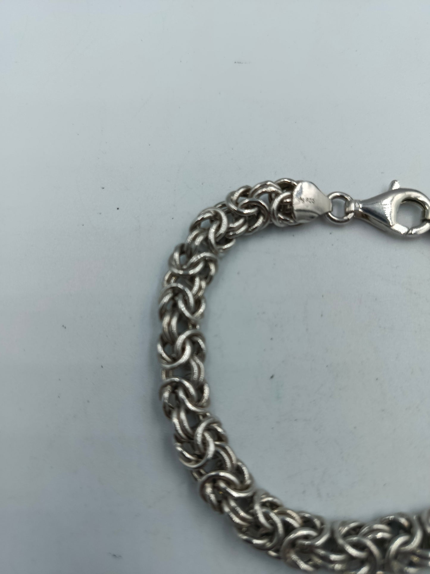 925 Silber Armband Rundpanzer Geflecht