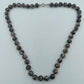 Halskette mit Natursteinperlen in Schwarz Braun Marmoroptik