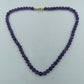 Halskette mit runden Amethystperlen