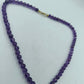 Halskette mit runden Amethystperlen