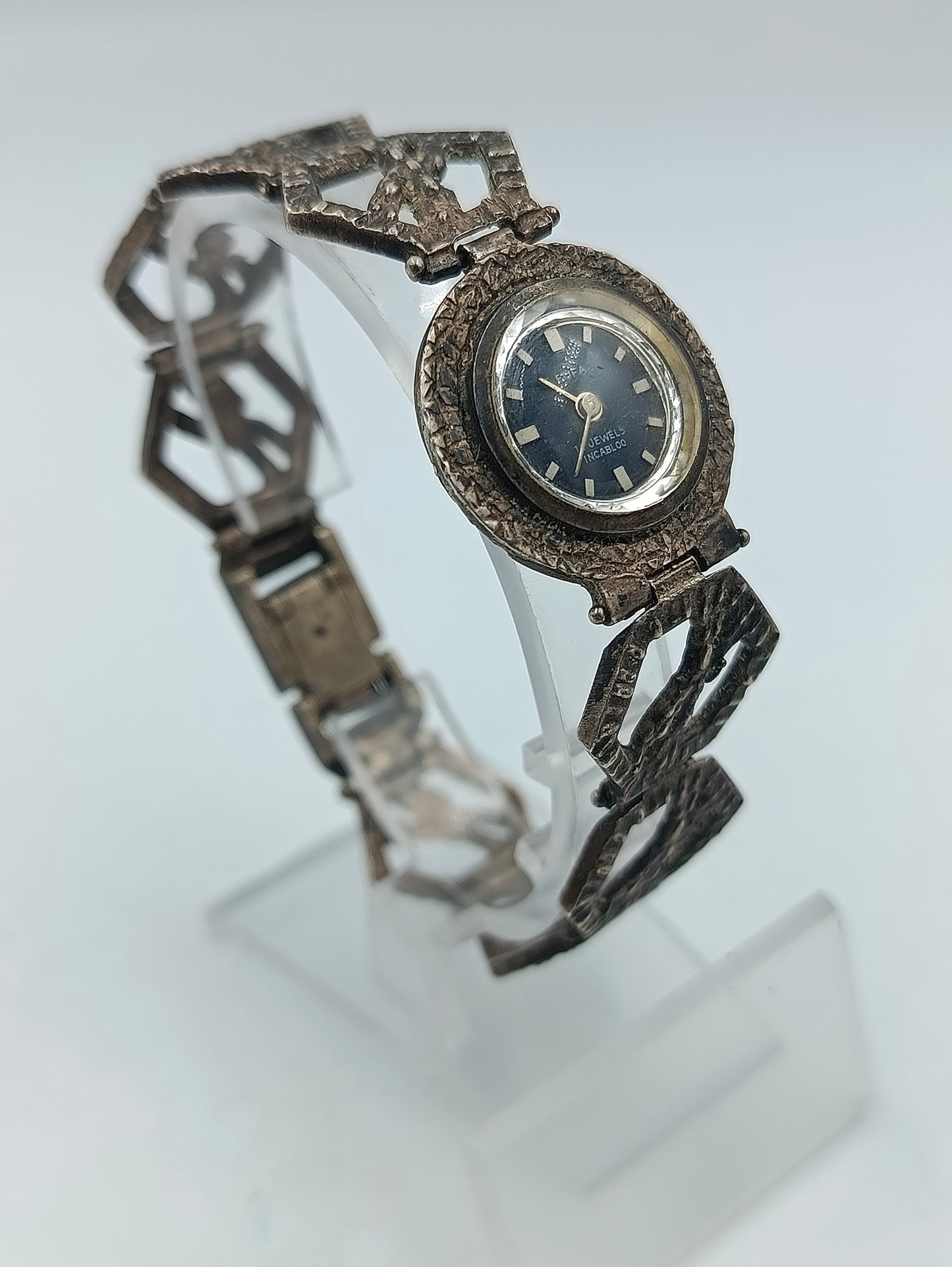 Eura Damenarmbanduhr 800 Silber Vintage