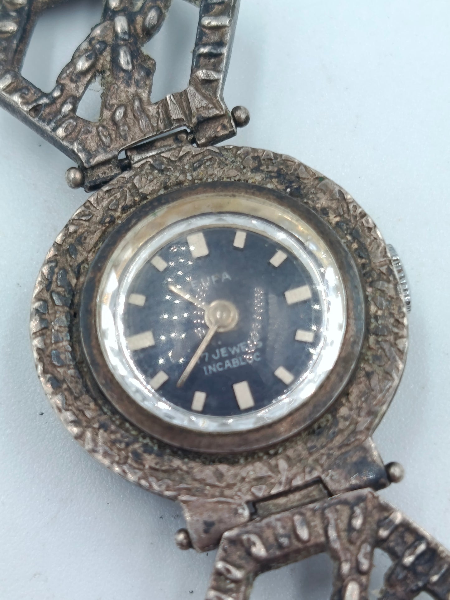 Eura Damenarmbanduhr 800 Silber Vintage