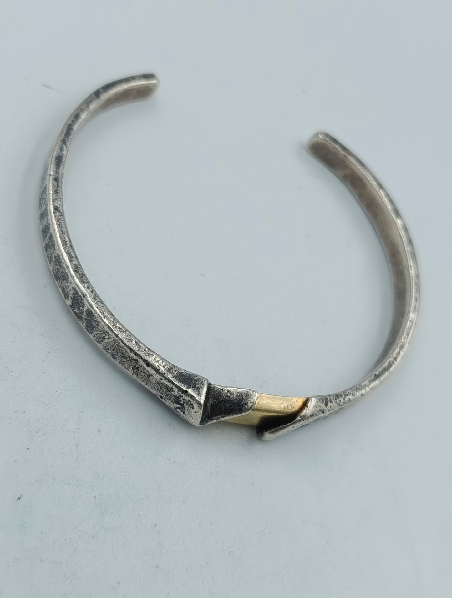 Armreif 925 Silber mit Echtgold-Akzent