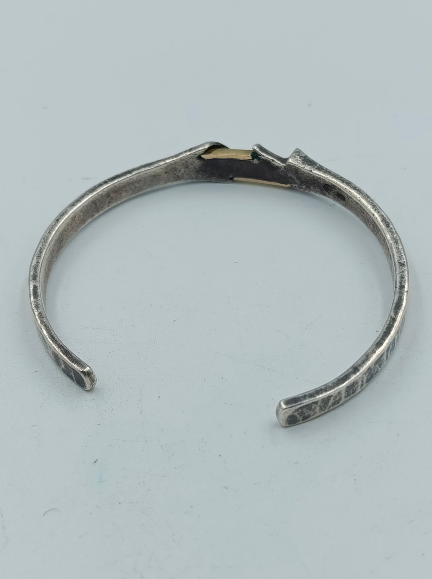 Armreif 925 Silber mit Echtgold-Akzent