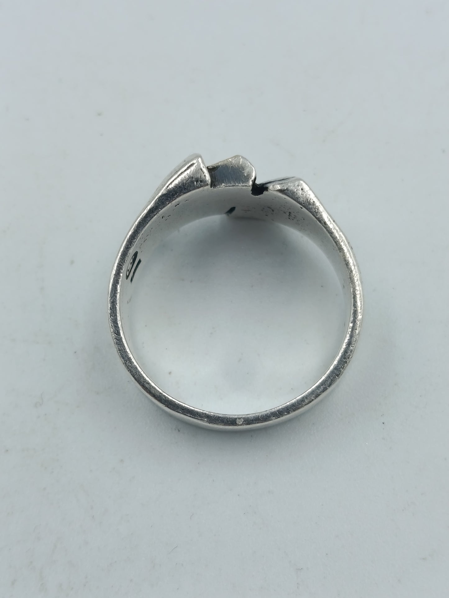 Silberring mit Golddetail