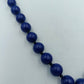 Halskette mit blauen Rundperlen