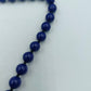 Halskette mit blauen Rundperlen