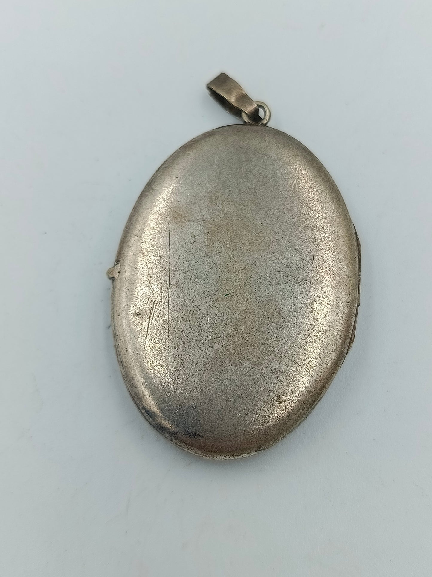 Antiker Alpacca Anhänger mit gelber Rose