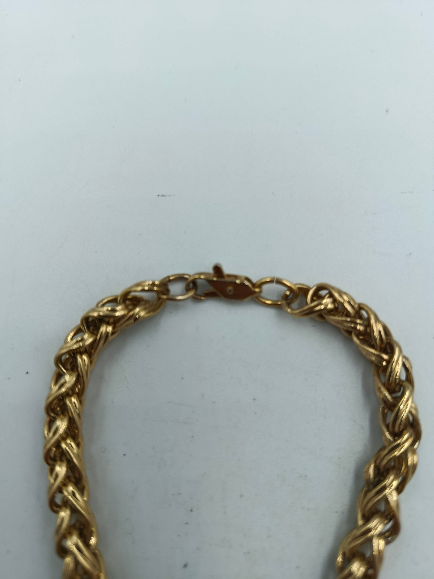 Elegantes vergoldetes Armband mit geflochtener Gliederstruktur  klassisches Design 19 cm