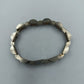 Auffälliges versilbertes Armband mit halbmondförmigen Gliedern  Vintage Stil 20 cm