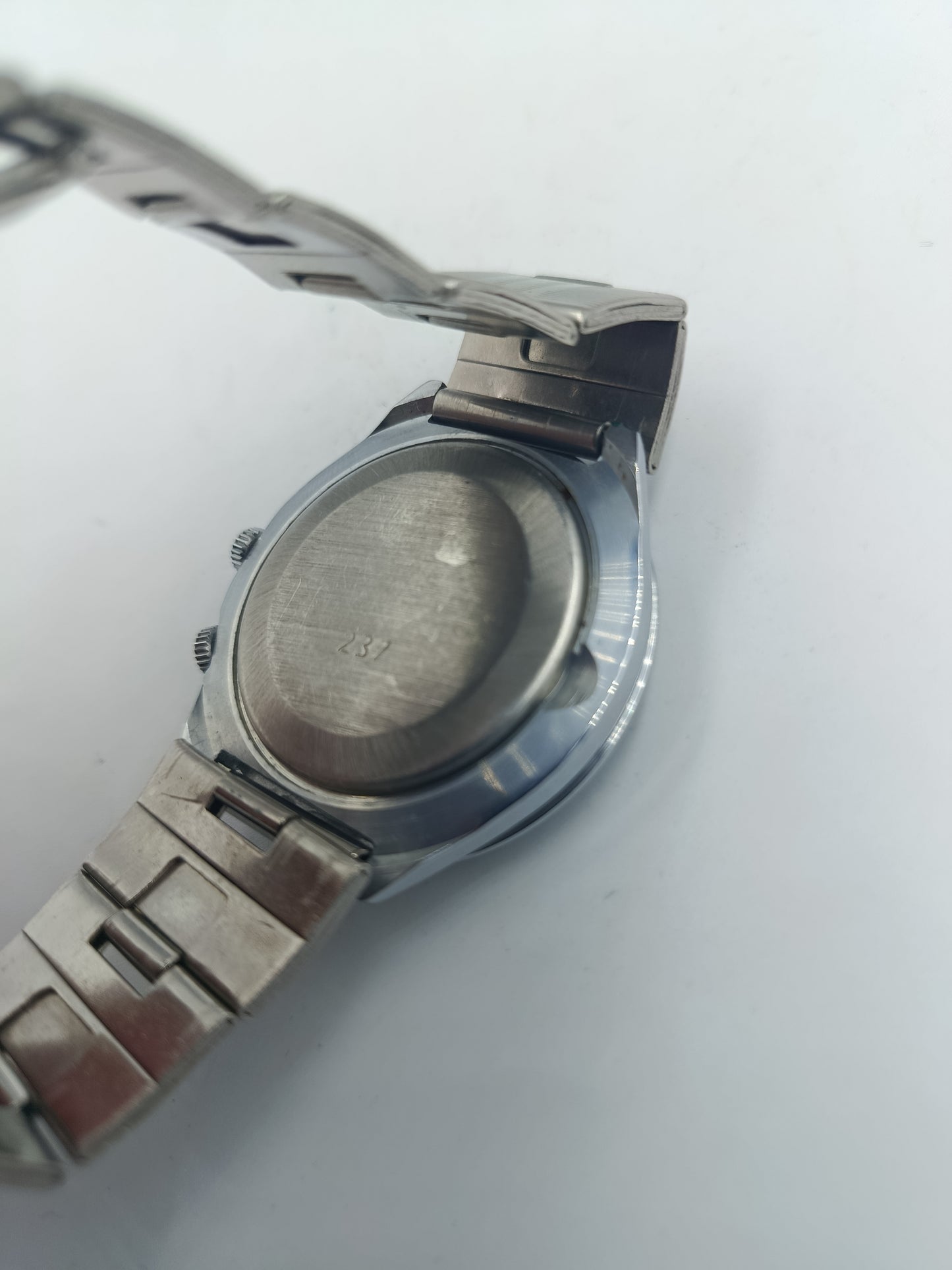 Paketa 24 Stunden Armbanduhr Mechanisch Edelstahl Beige Blau Vintage Herren Uhr