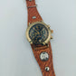 Poljot Chronograph 23 Jewels Handaufzug Goldfarben Schwarz Vintage Herren Uhr