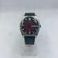 Armbanduhr Eula Automatic 25 Jewels Incabloc Rot Schwarz Edelstahl Vintage