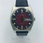 Armbanduhr Eula Automatic 25 Jewels Incabloc Rot Schwarz Edelstahl Vintage