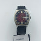 Armbanduhr Eula Automatic 25 Jewels Incabloc Rot Schwarz Edelstahl Vintage