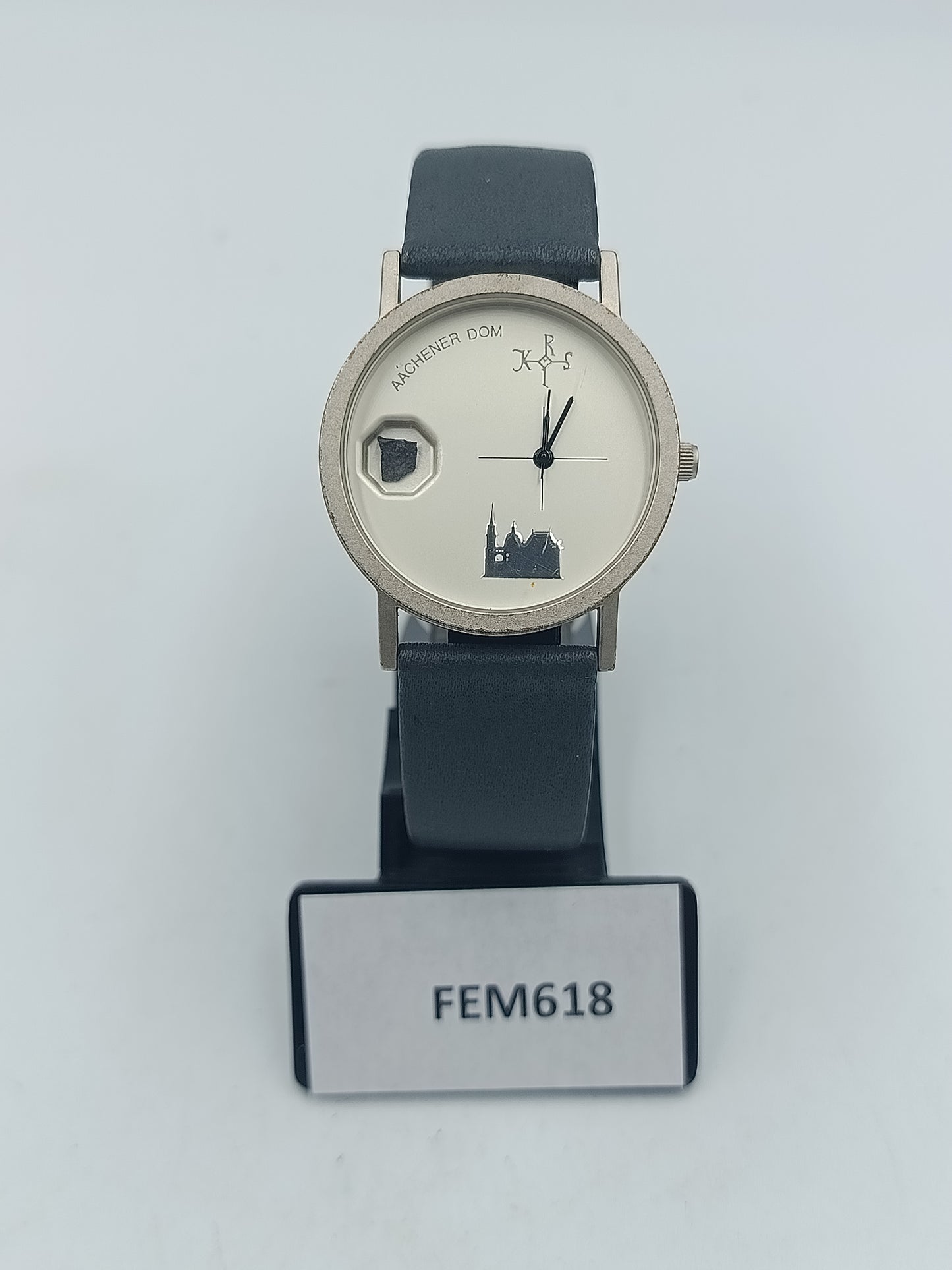 Aachener Dom Armbanduhr Limited Edition Edelstahl Echtleder Quartz