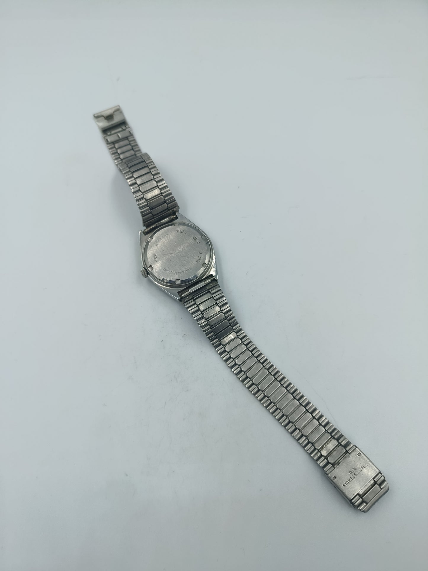 Piratron Herren Armbanduhr Vintage Quartz Edelstahl Day Date Silber