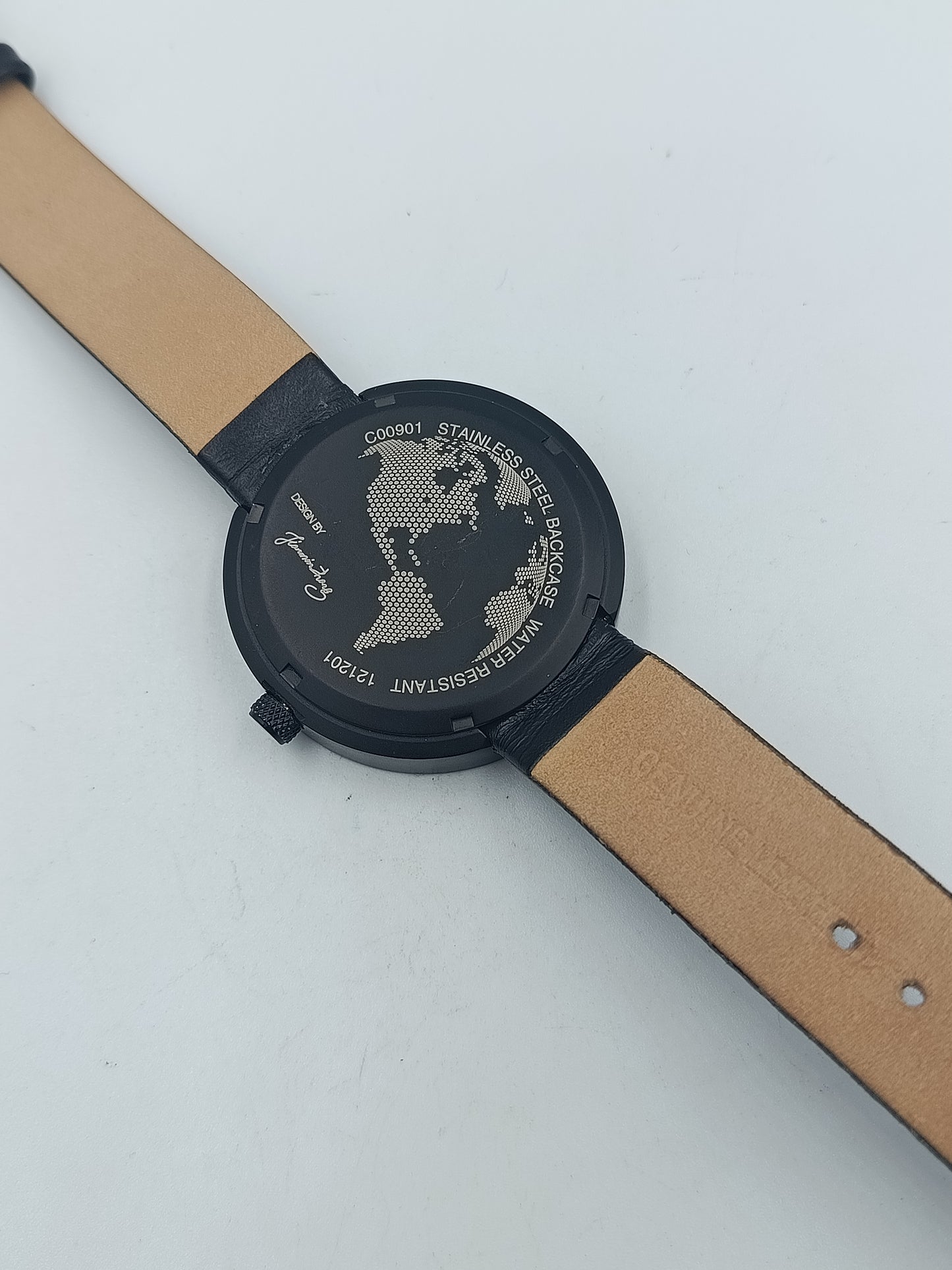 CIGA Design Herren Armbanduhr Quartz Minimal Black Edition Lederarmband