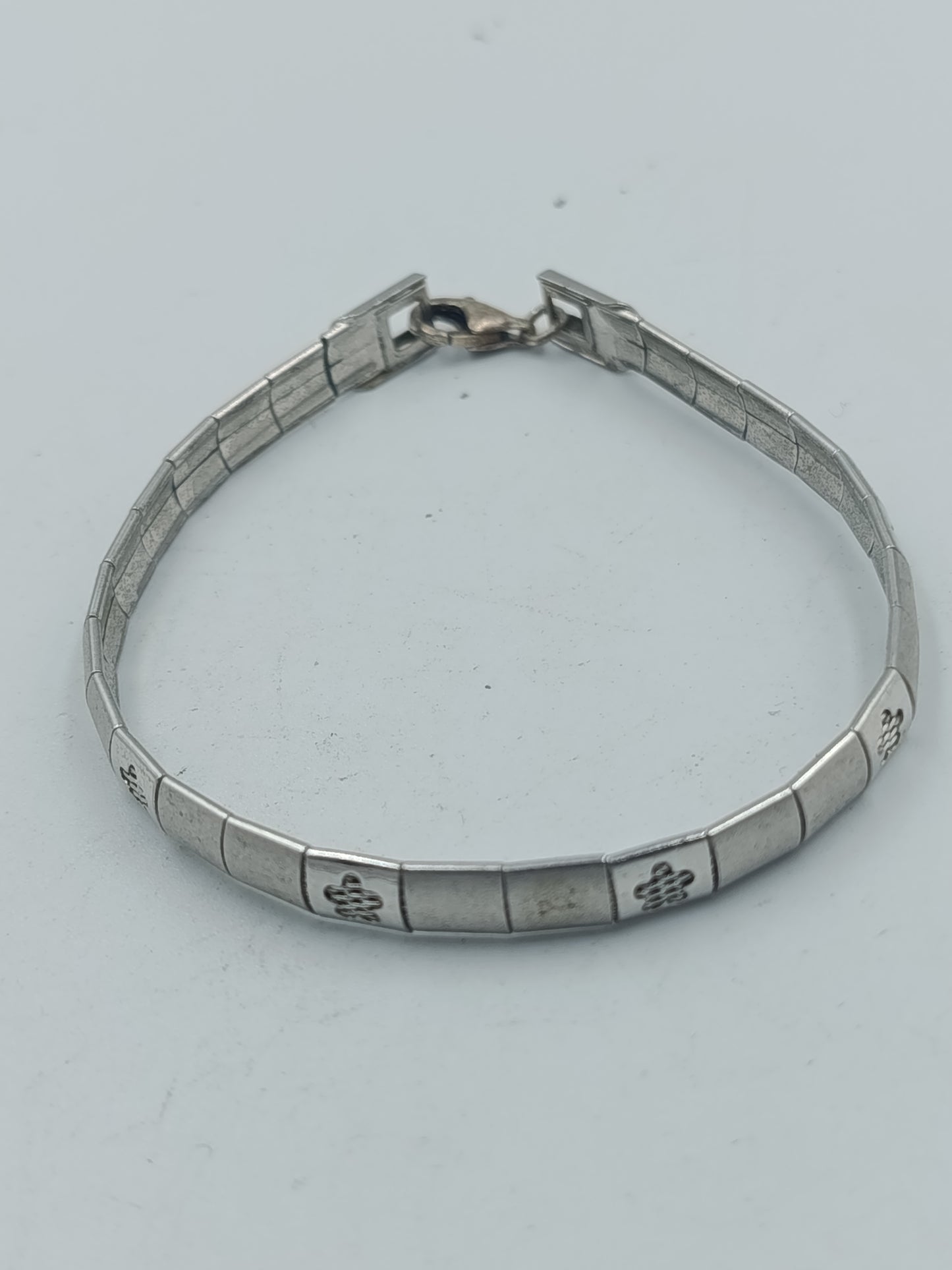 Schmuckset Halskette und Armband Silberfarben Vintage Design