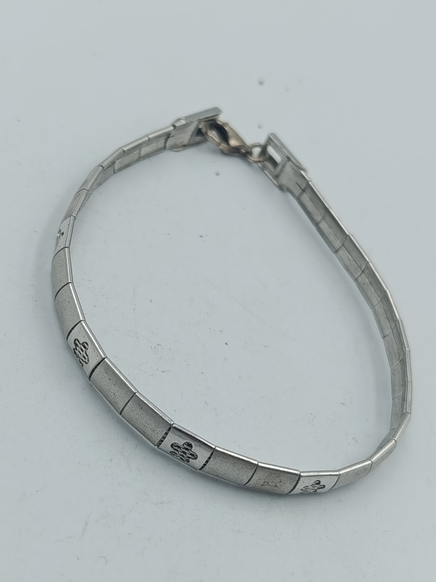 Schmuckset Halskette und Armband Silberfarben Vintage Design