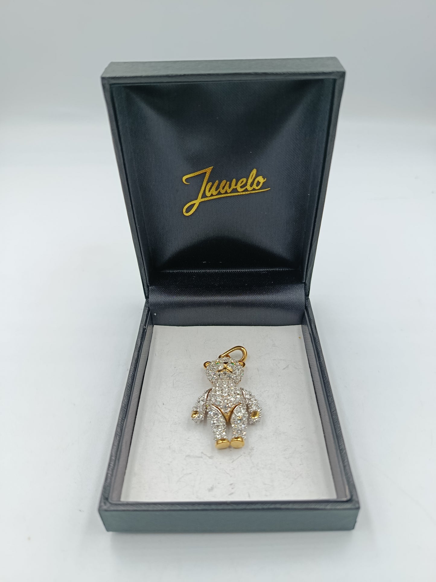 Swarovski Tedibar Schmuckanhänger Bär vergoldet Strass besetzt