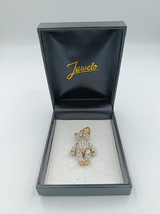 Swarovski Tedibar Schmuckanhänger Bär vergoldet Strass besetzt