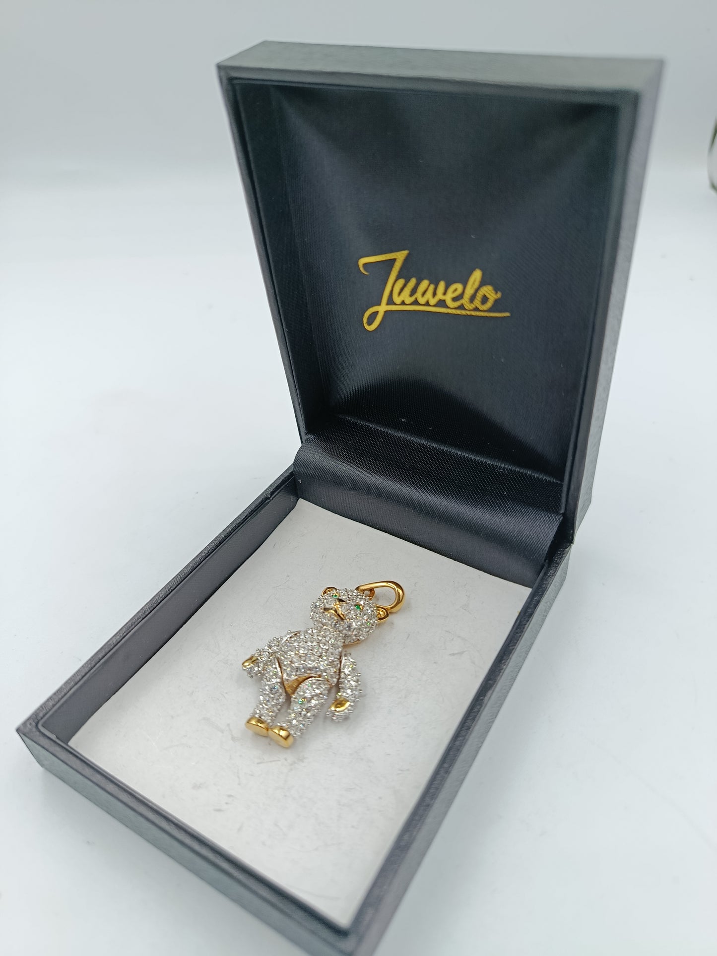 Swarovski Tedibar Schmuckanhänger Bär vergoldet Strass besetzt