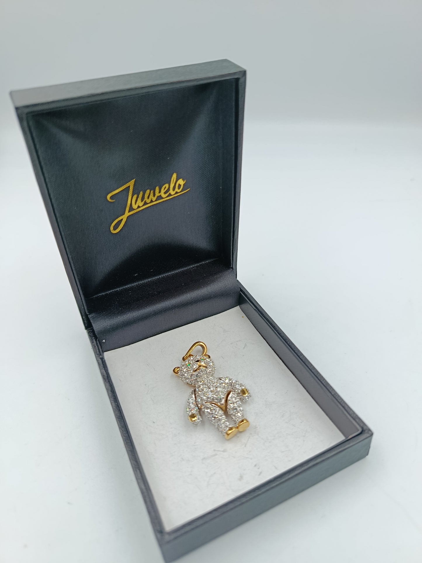 Swarovski Tedibar Schmuckanhänger Bär vergoldet Strass besetzt