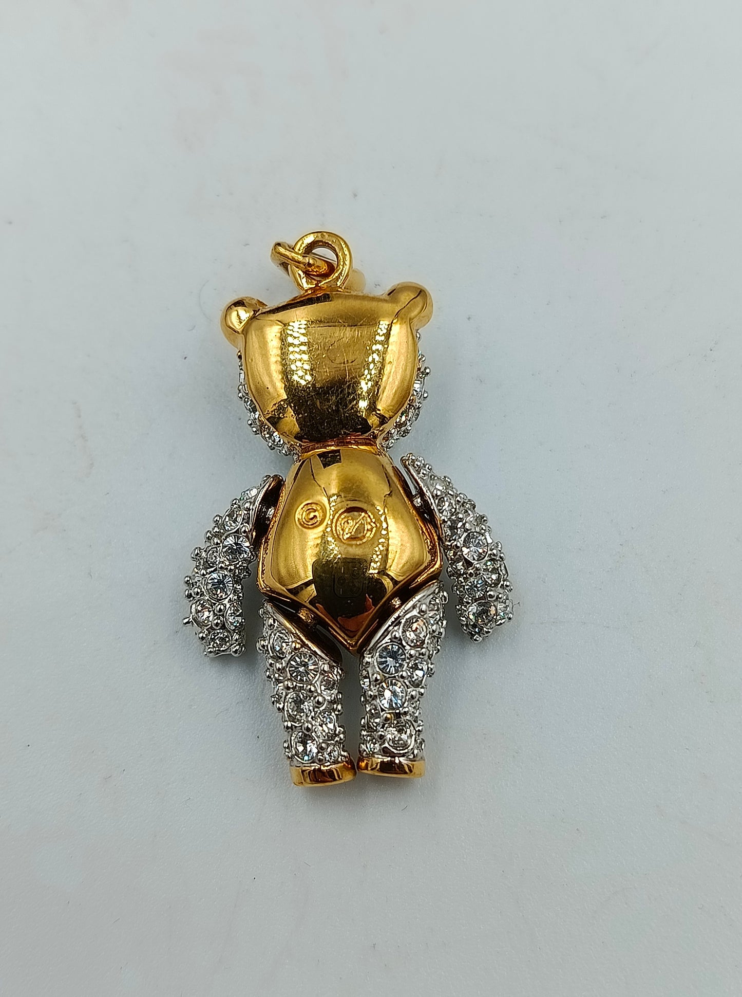 Swarovski Tedibar Schmuckanhänger Bär vergoldet Strass besetzt