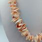 Vintage Muschelkette in Creme Apricot Naturdesign Handarbeit