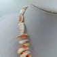 Vintage Muschelkette in Creme Apricot Naturdesign Handarbeit