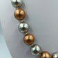 Statement Kette in Silber Gold Perlenoptik Vintage Design