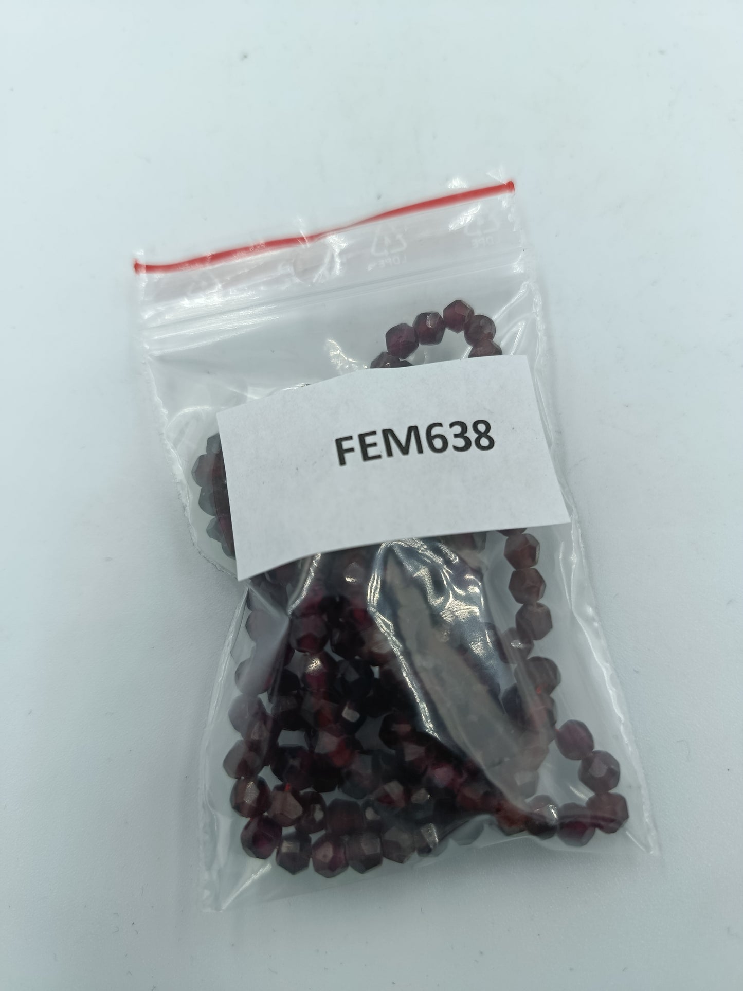 Doppelreihige Granatkette mit 925 Silberverschluss