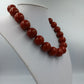Kräftige Korallenkette in kräftigem Rot mit Silberverschluss