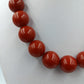 Kräftige Korallenkette in kräftigem Rot mit Silberverschluss