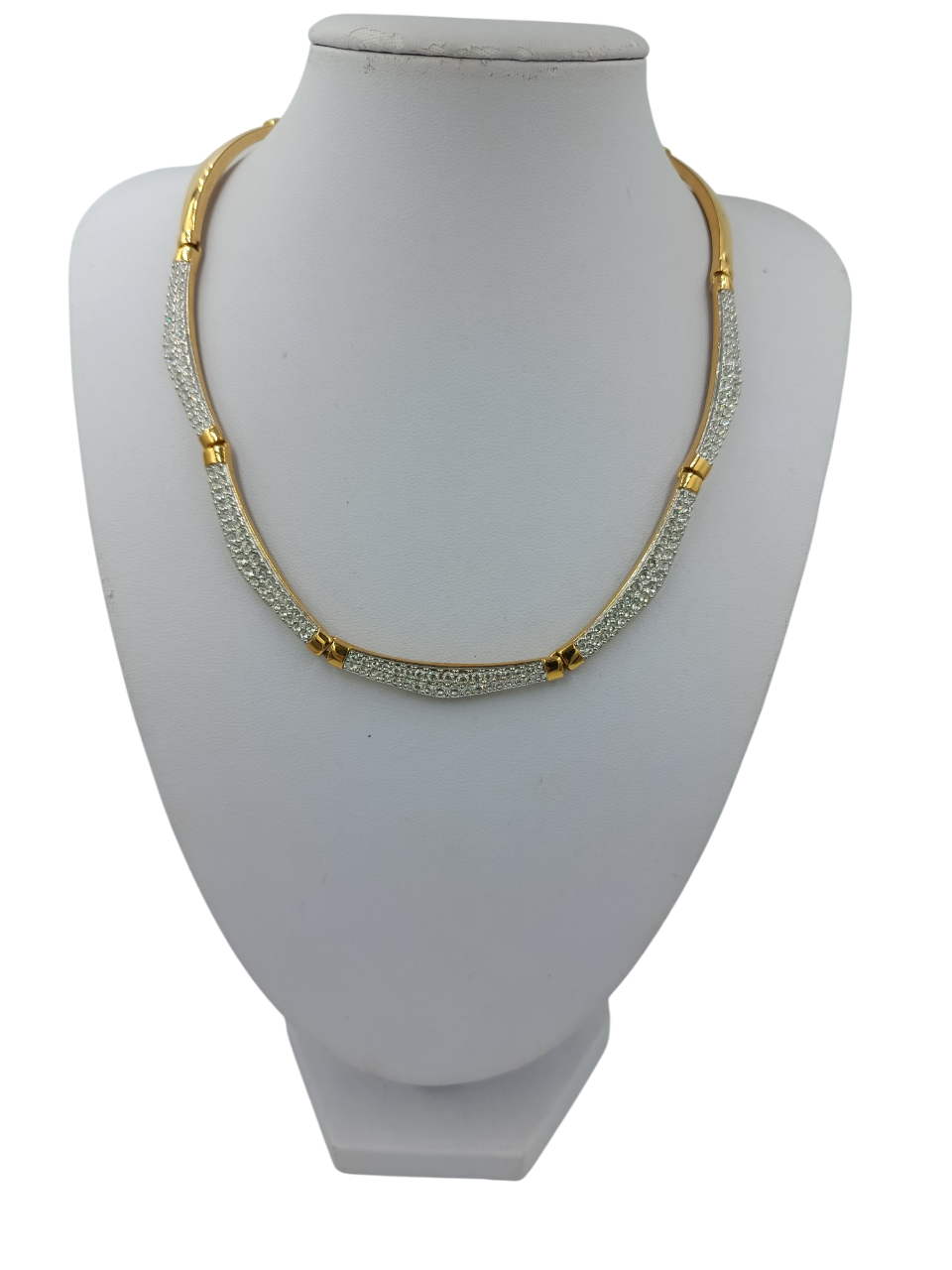 Swarovski Goldfarben Kristall Collier mit funkelnden Elementen